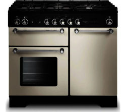 Rangemaster Kitchener 100 Dual Fuel Range Cooker - Ivory & Chrome